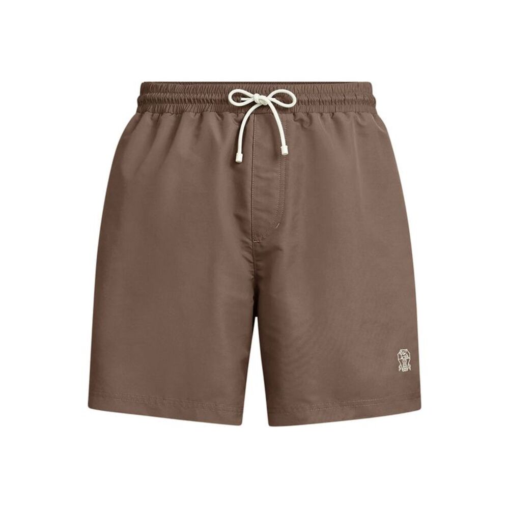 Brunello Cucinelli Men Swimsuit With Embroidered Logo